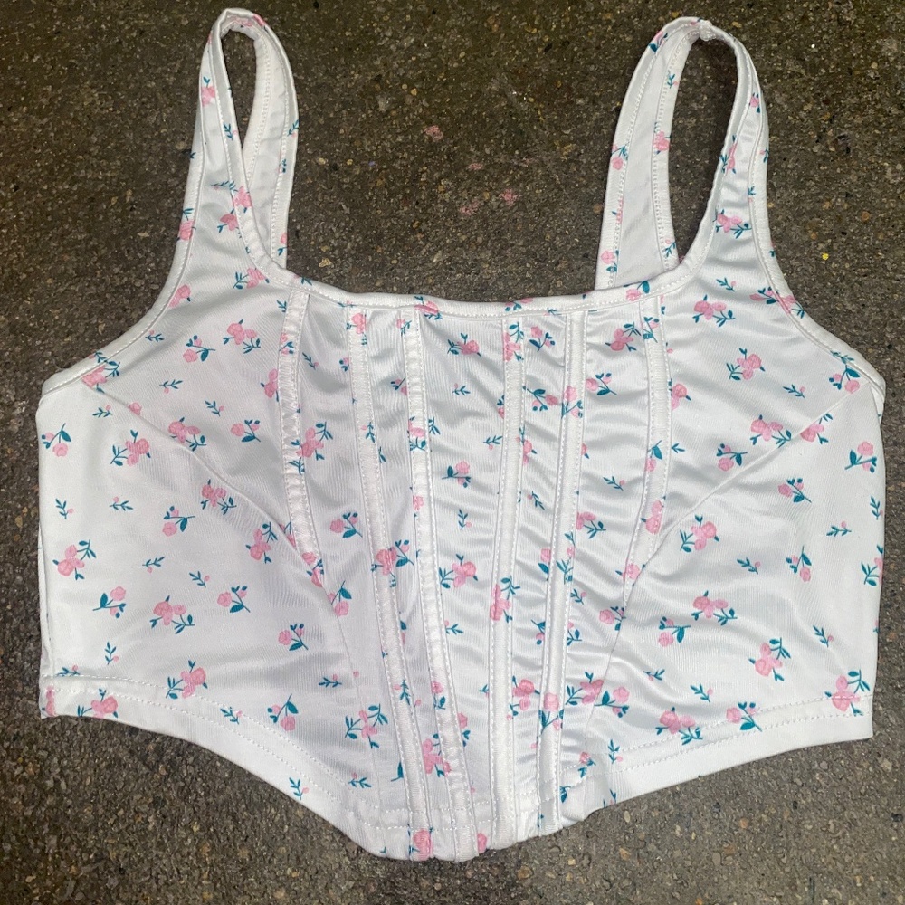 rose bustier crop top 🌟